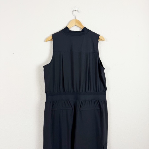 Athleta Brooklyn Black Utility Jumpsuit Size 16 - Picture 6 of 6